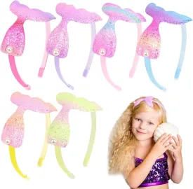 6Pcs Mermaid Headband Mermaid Tail Headbands for Girls Mermaid Birthday Decorations Hair Accessories for Girls Pool Party Favors