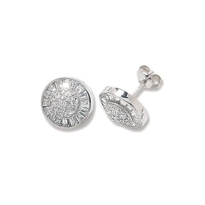 Acotis Silver Stud Earrings Zirconia G5011