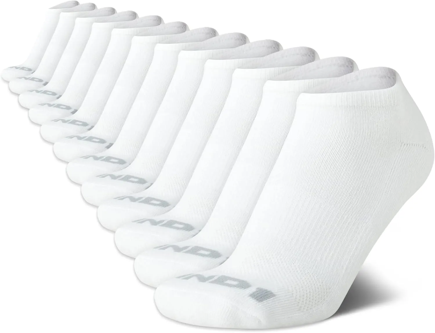 AND1 Men's Low Cut Socks - 12 Pack Performance Stretch Athletic Compression Socks for Men - Sports No Show Socks (6-12.5)