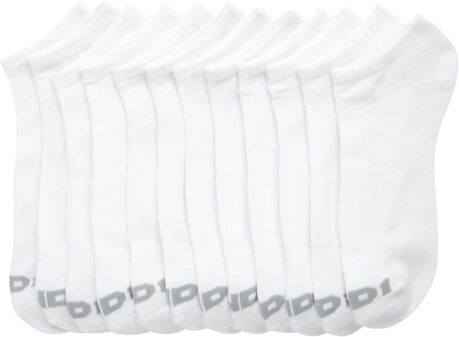 AND1 Men's Low Cut Socks - 12 Pack Performance Stretch Athletic Compression Socks for Men - Sports No Show Socks (6-12.5)