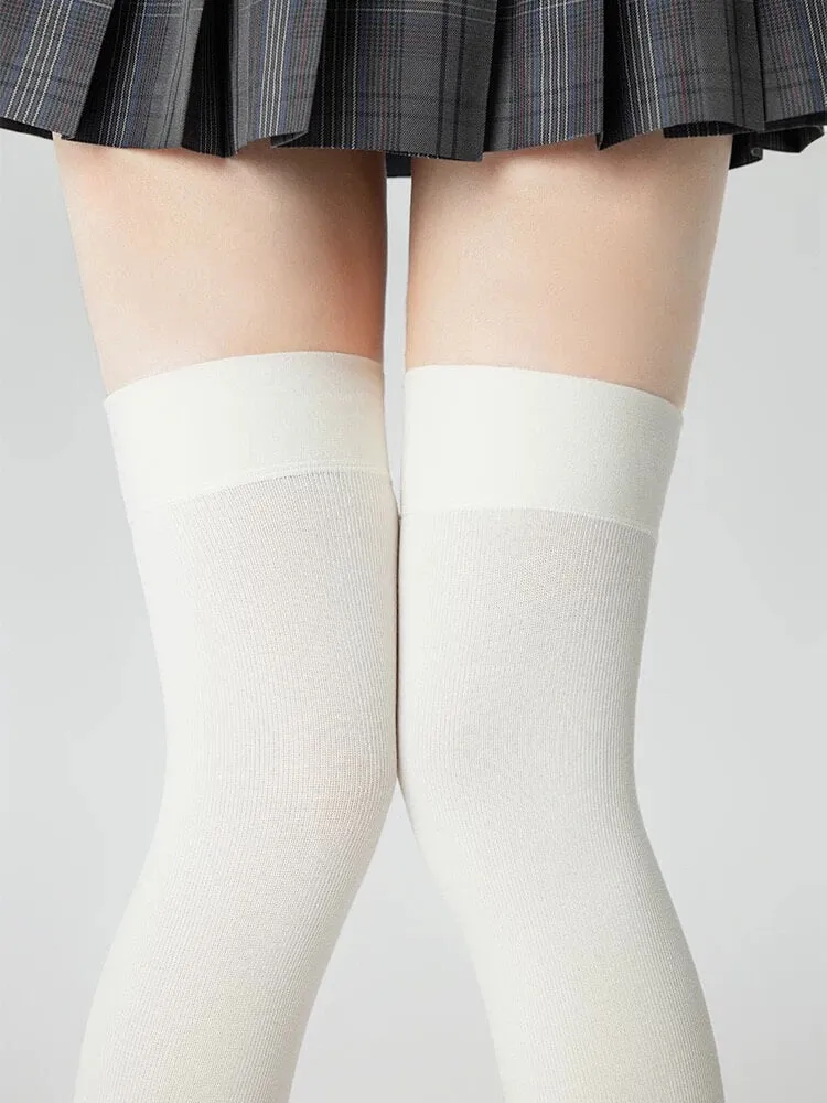 Anti-slip thigh-high cotton stockings for spring autumn