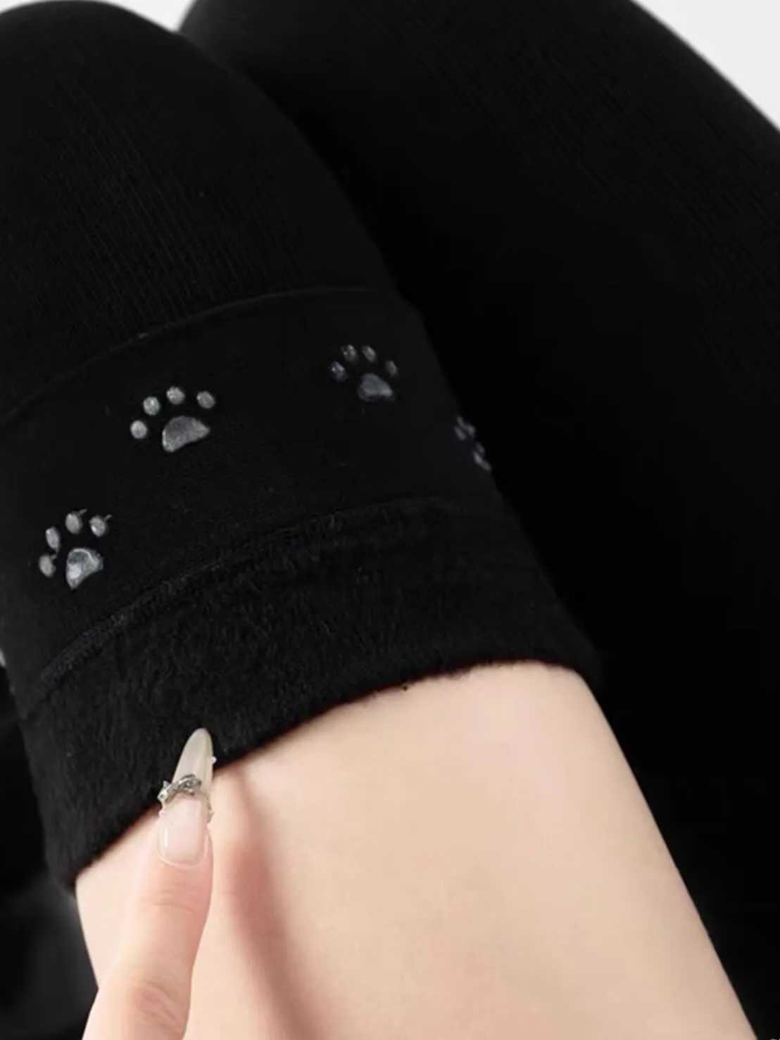 Anti-slip thigh-high cotton stockings for spring autumn