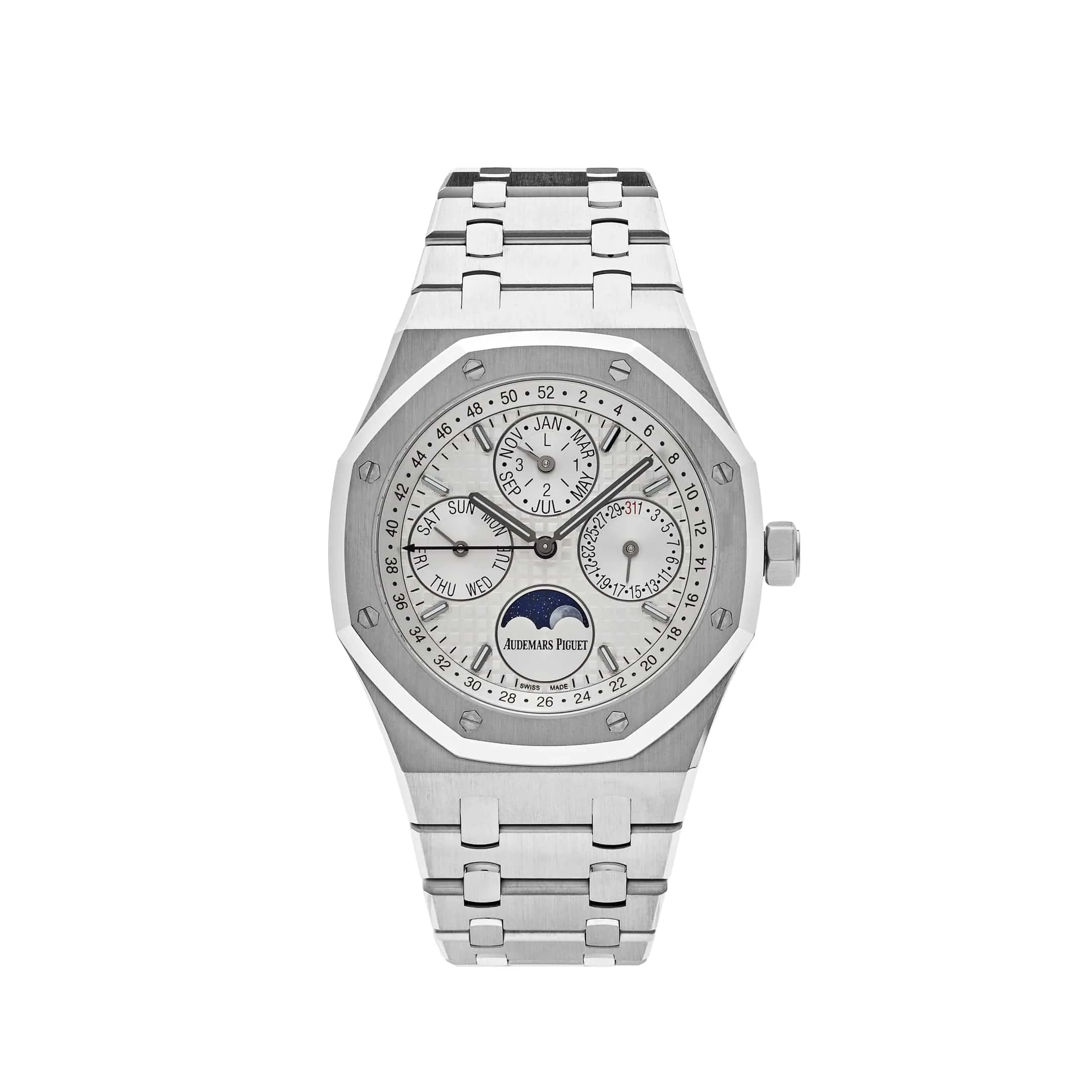Audemars Piguet Royal Oak Perpetual Calendar 26574ST.OO.1220ST.01 Steel White Dial
