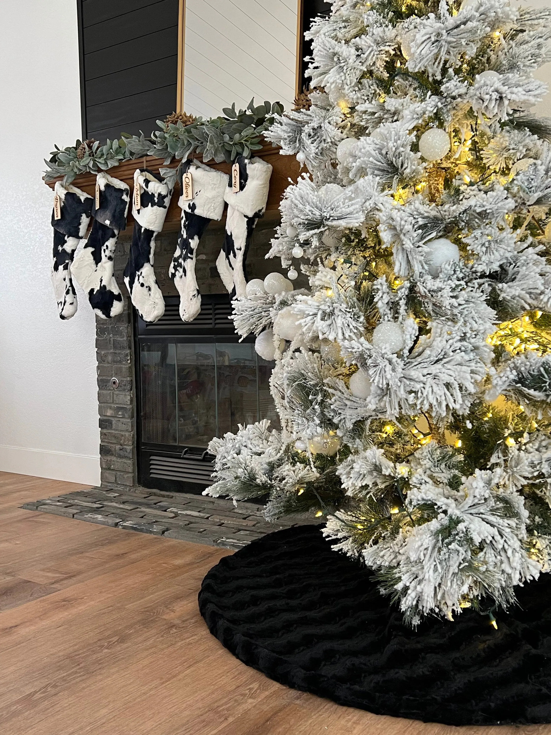 Bessie Cow Calf Christmas Stocking - Personalized