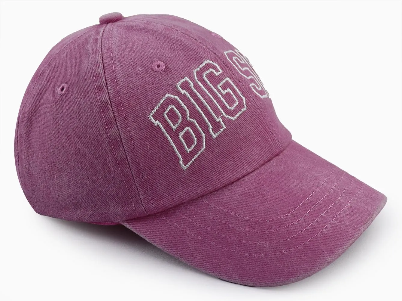 Big Sis Hats for Girls, Funny Adjustable Cotton Embroidered Kids Baseball Cap