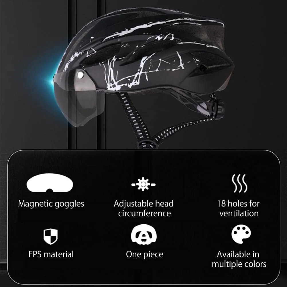 Bike Helmet for Men Women Adult Protective Cycling Helmet with Magnetic Visor for, Roller Skate, Scooter, Electric, Mountain Bike, Skateboards,
