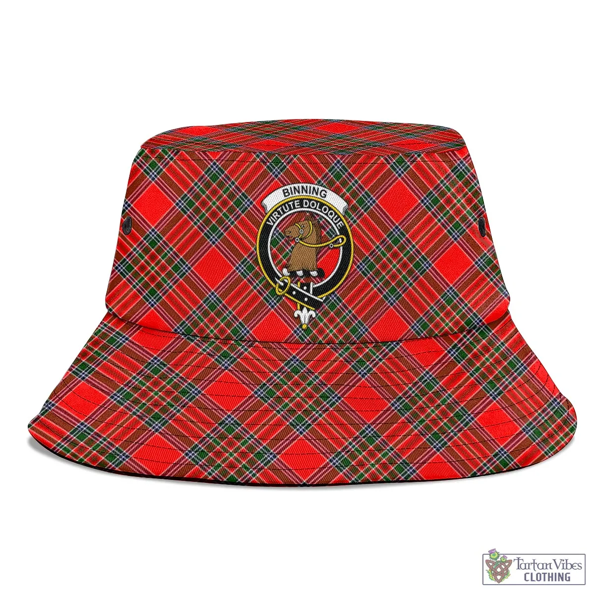 Binning Tartan Bucket Hat with Family Crest