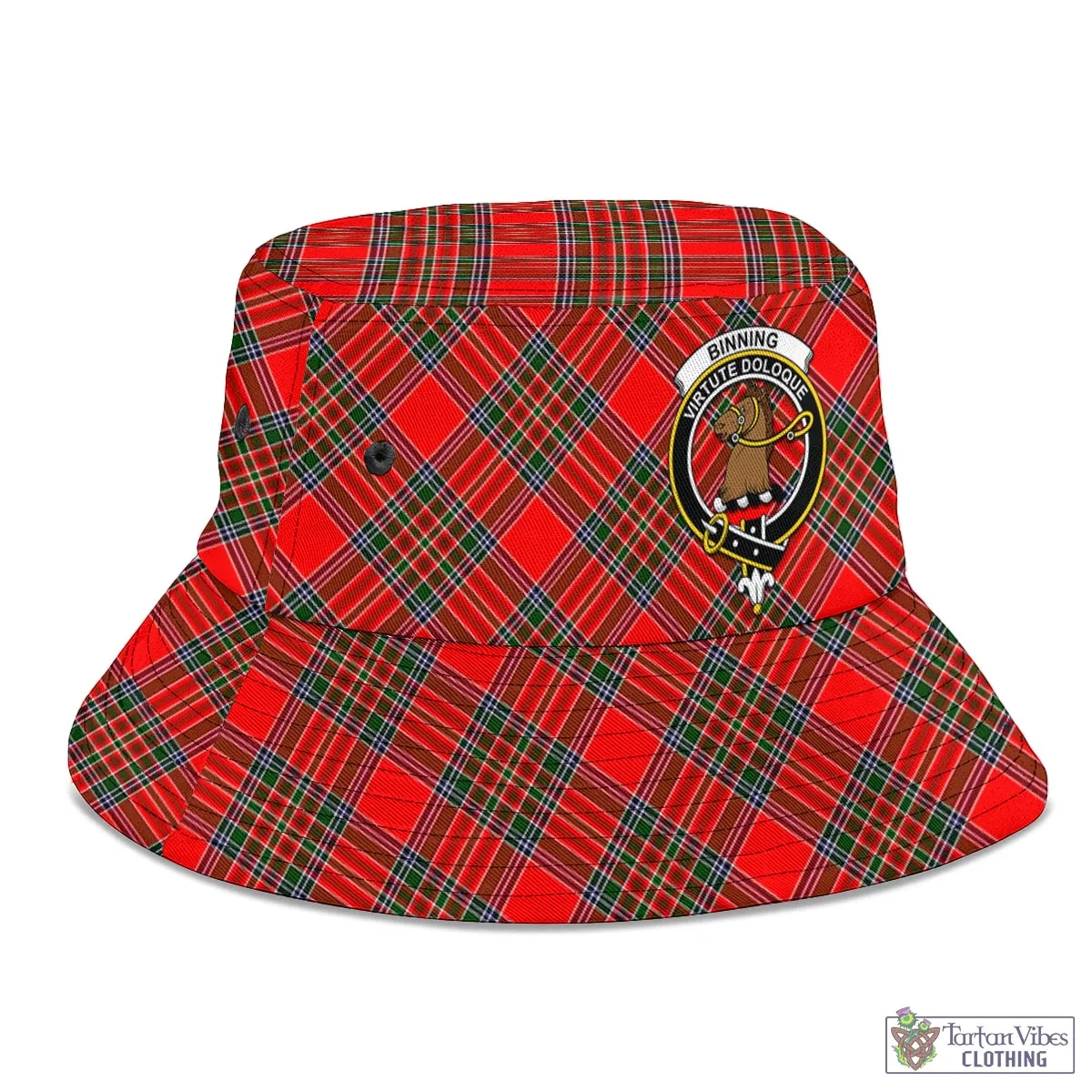 Binning Tartan Bucket Hat with Family Crest