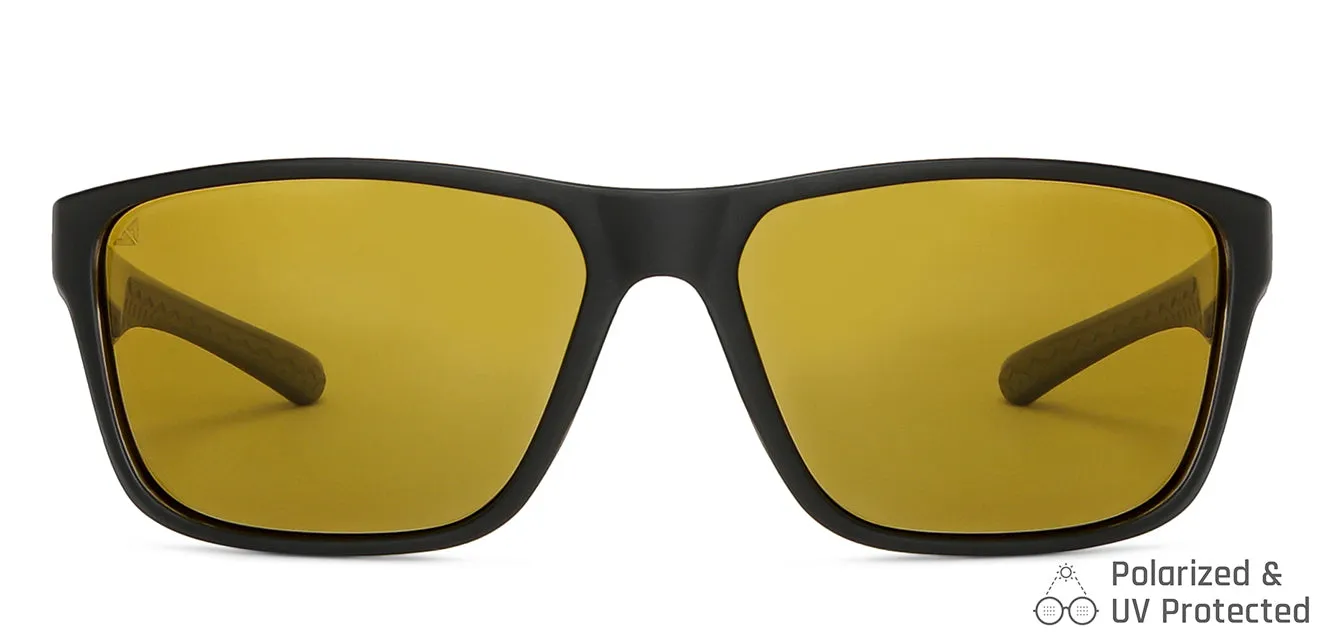 Black Sports Full Rim Unisex Sunglasses by Vincent Chase Polarized-149127