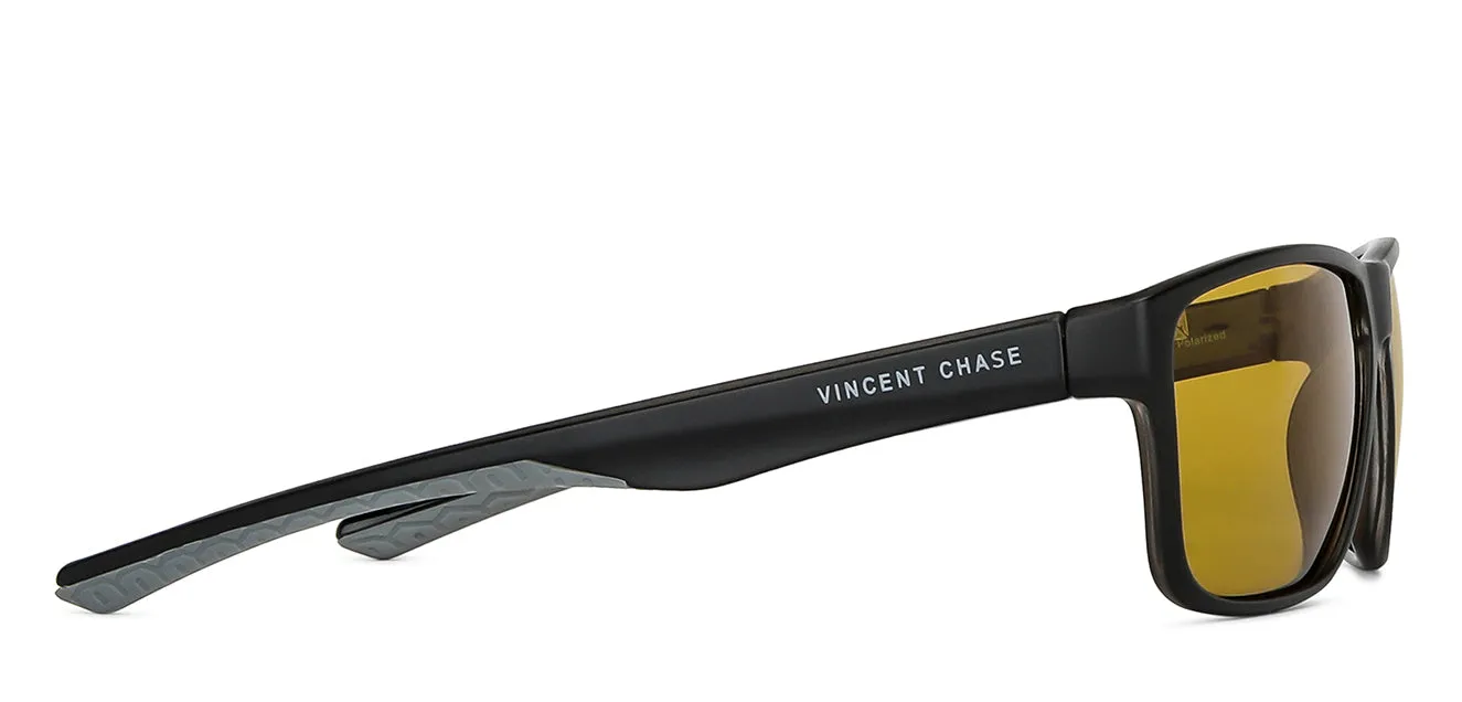 Black Sports Full Rim Unisex Sunglasses by Vincent Chase Polarized-149127