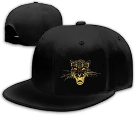 Chef Hat for Men Snapback Hats Funny Flat Bill Hat for Boy Women Adjustable Snap Pack Baseball Cap Black