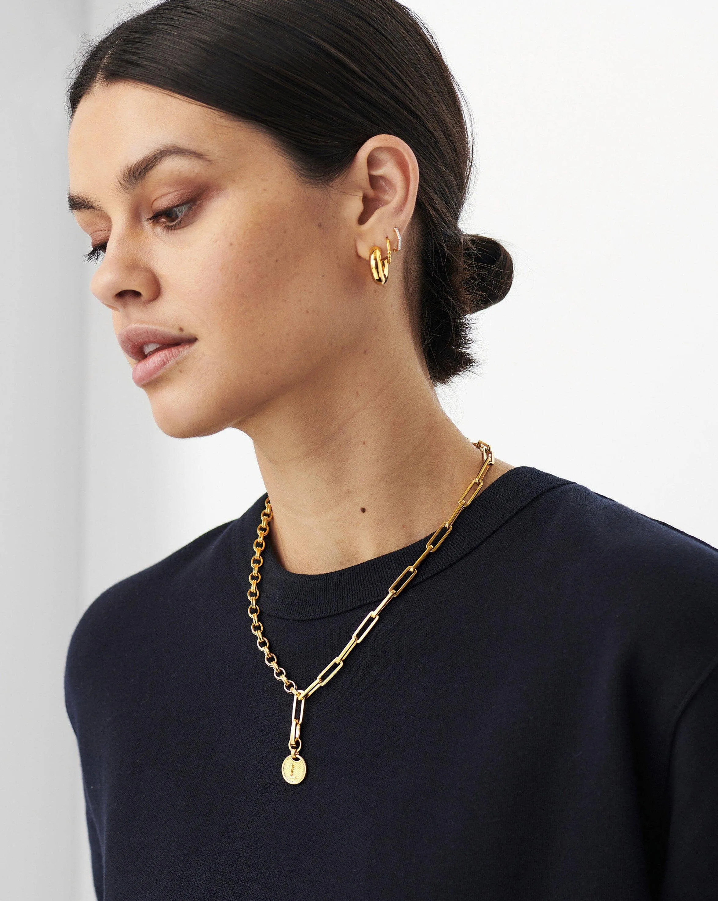 Clip-On Initial Pendant - Initial E