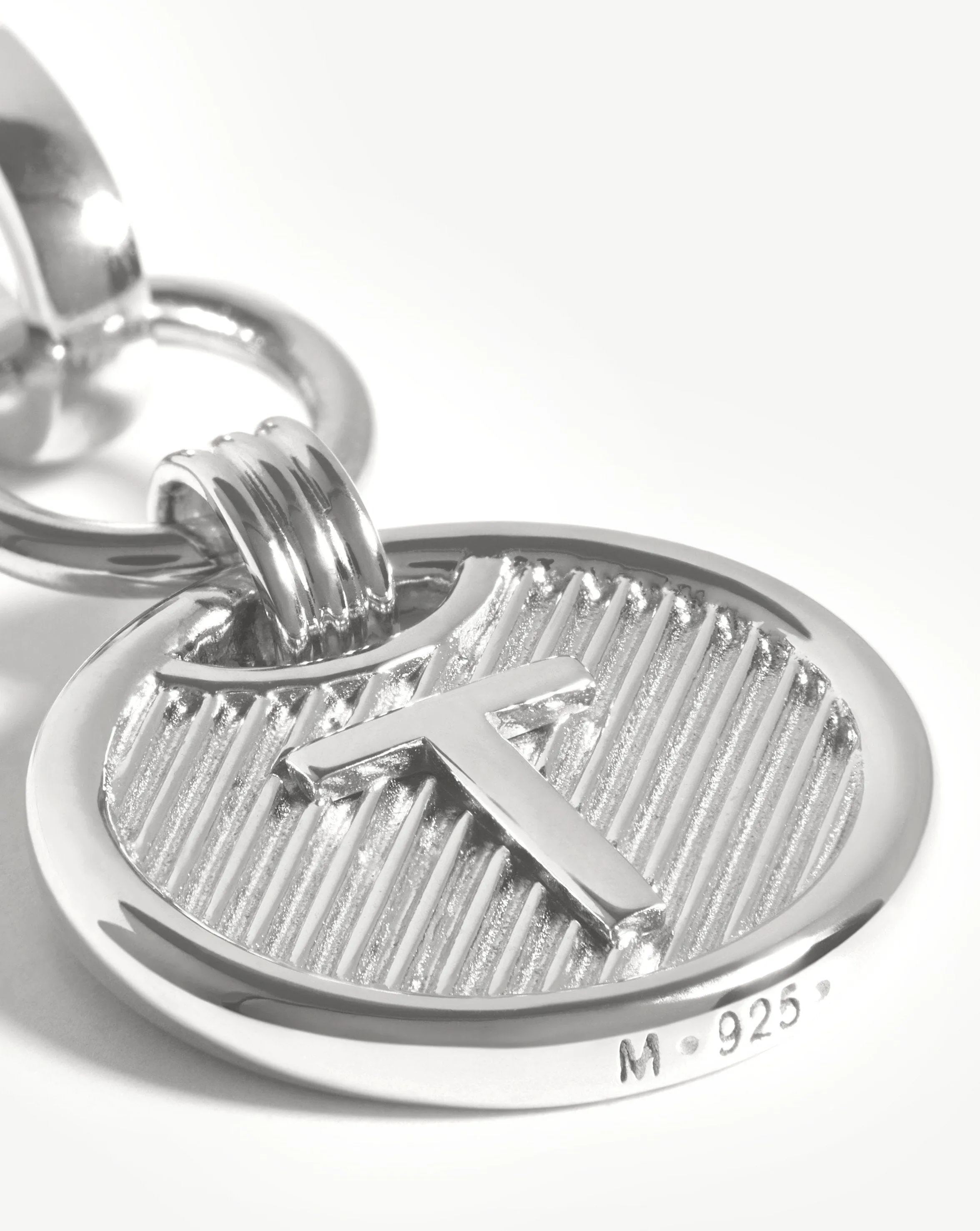 Clip-On Initial Pendant - Initial T | Silver Plated