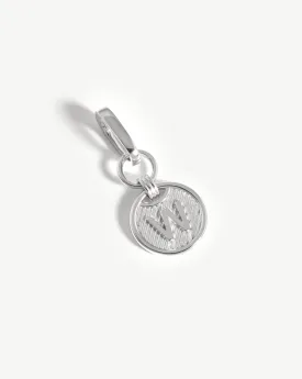Clip-On Initial Pendant - Initial W | Silver Plated