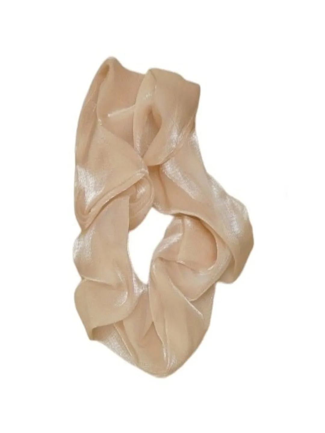 Creamy Dream: Luxe Ivory Twisted Satin Headband and Matching Silken Scrunchie Set