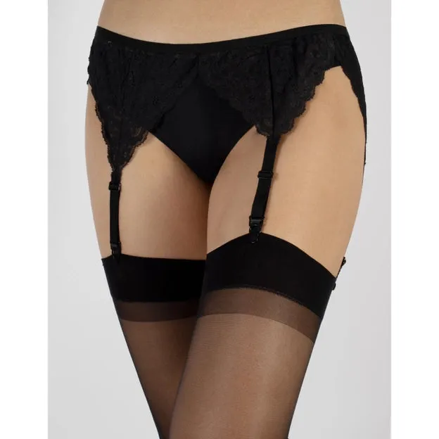 Cristal Sheer Stocking 20 DEN in Black - S-4X