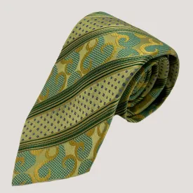 Diagonal Stripes with Mosaic Tie & Pocket Square for Men | 100% Silk