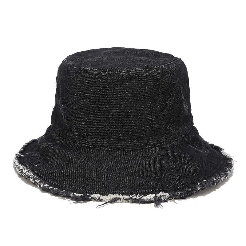 Distressed Denim Bucket Hat