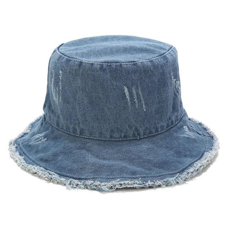 Distressed Denim Bucket Hat