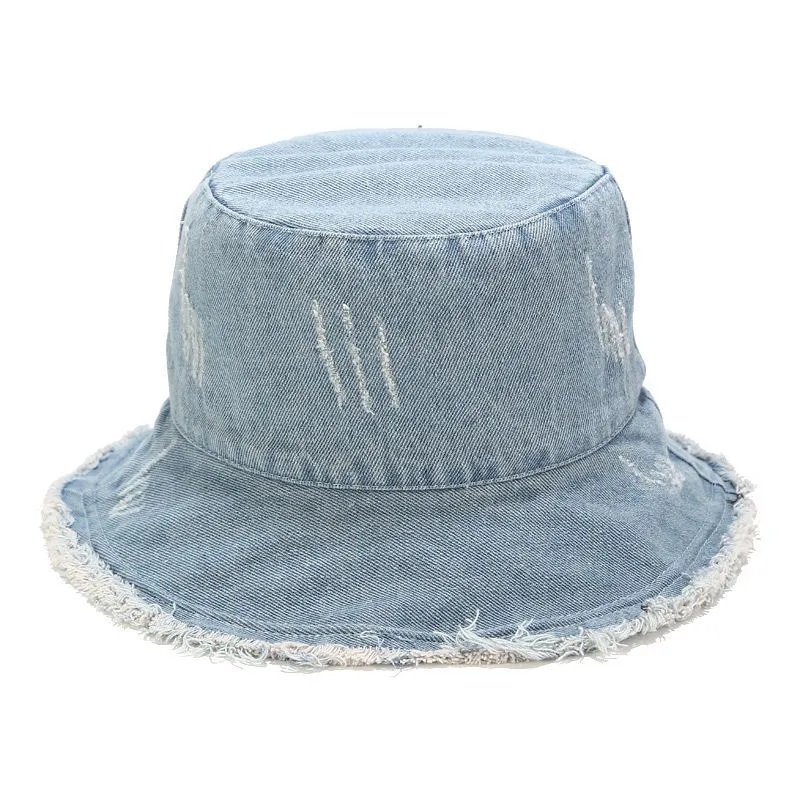 Distressed Denim Bucket Hat