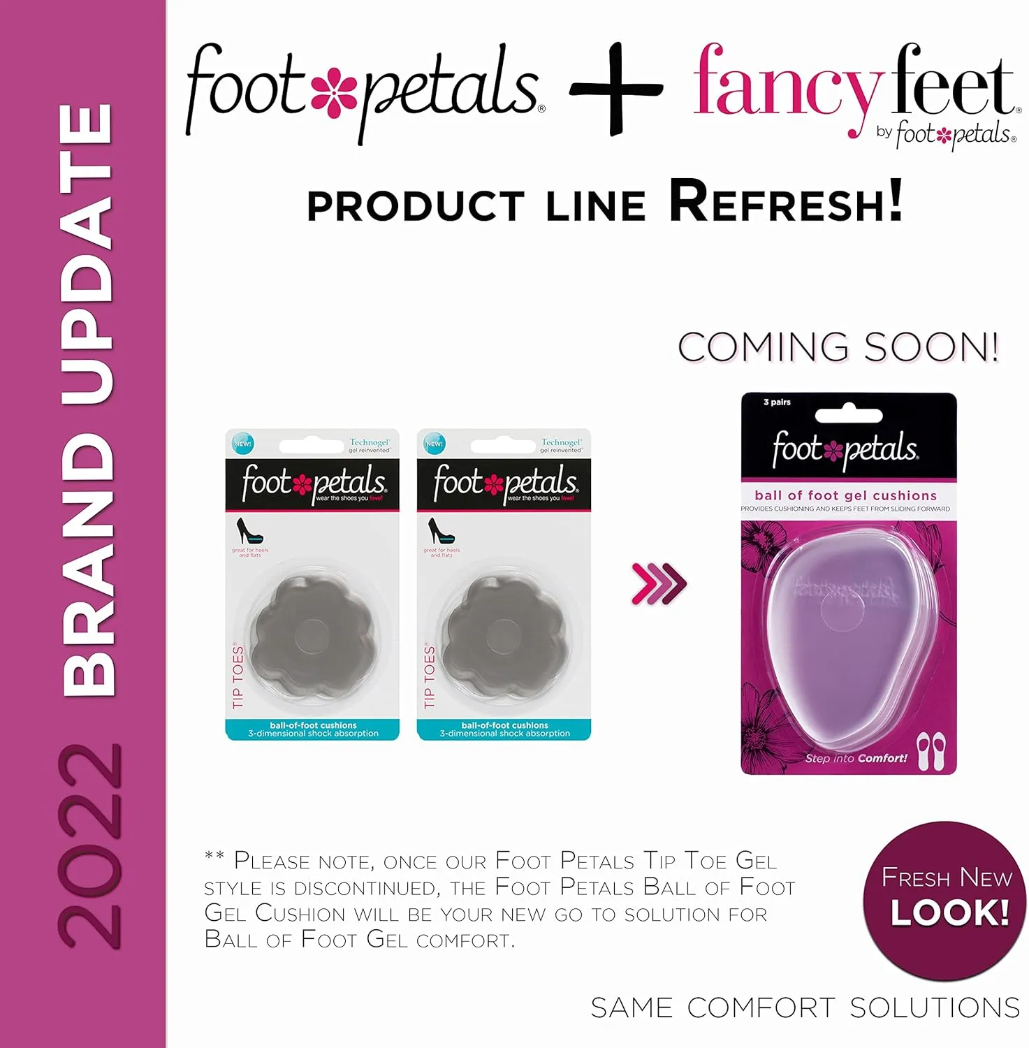 Foot Petals Ball of Foot Cushions, Metatarsal Pad, Lasting Comfort Relief, Prevent Toe Sliding, Overhang, Women's Heels