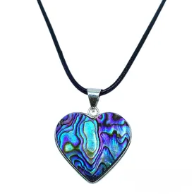 Heart Shape Abalone Shell Pendant Handmade 925 Sterling Silver Pendant for Women Gemstone Statement Jewelry for Gift