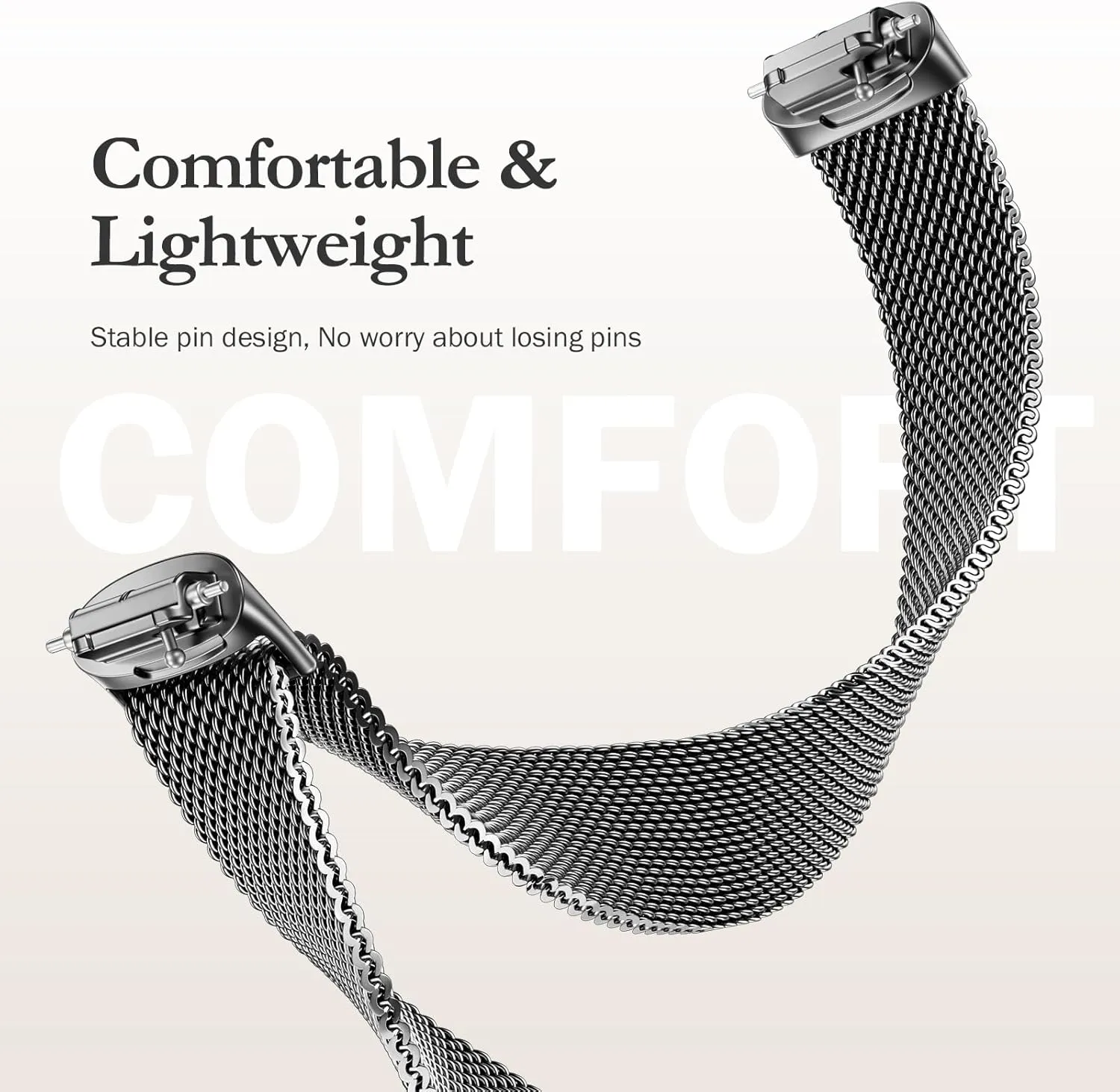JKD Metal Bands Compatible with Fitbit Inspire 3 Bands for Women Men, Soft Stainless Steel Band Mesh Loop Strap Replacement Magnetic Wristband Accessories for Fitbit Inspire 3 Fitness Tracker