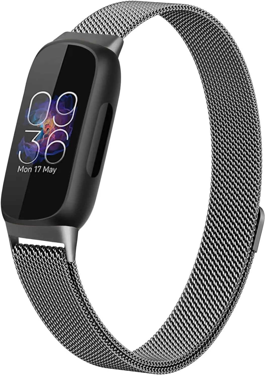 JKD Metal Bands Compatible with Fitbit Inspire 3 Bands for Women Men, Soft Stainless Steel Band Mesh Loop Strap Replacement Magnetic Wristband Accessories for Fitbit Inspire 3 Fitness Tracker