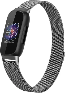 JKD Metal Bands Compatible with Fitbit Inspire 3 Bands for Women Men, Soft Stainless Steel Band Mesh Loop Strap Replacement Magnetic Wristband Accessories for Fitbit Inspire 3 Fitness Tracker