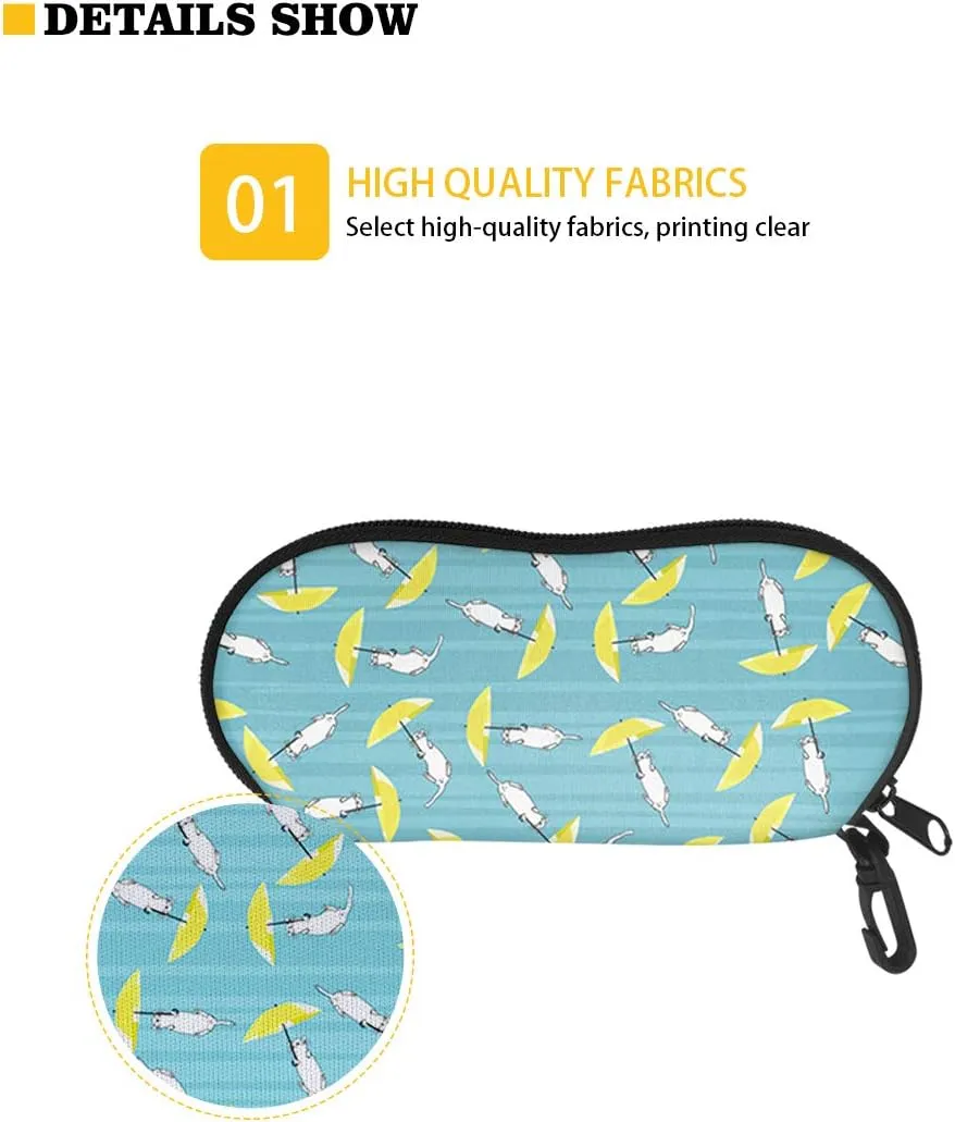 JoyLamoria Novelty Design Portable Glasses Case Ultra Light Neoprene Sunglasses Bag Eyeglasses Case