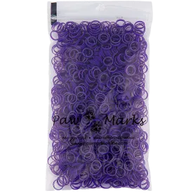 Latex Dog Hair Bands 5/16" Medium Weight Purple by PawMarks