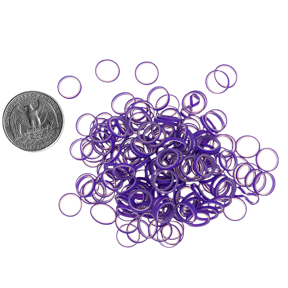 Latex Dog Hair Bands 5/16" Medium Weight Purple by PawMarks