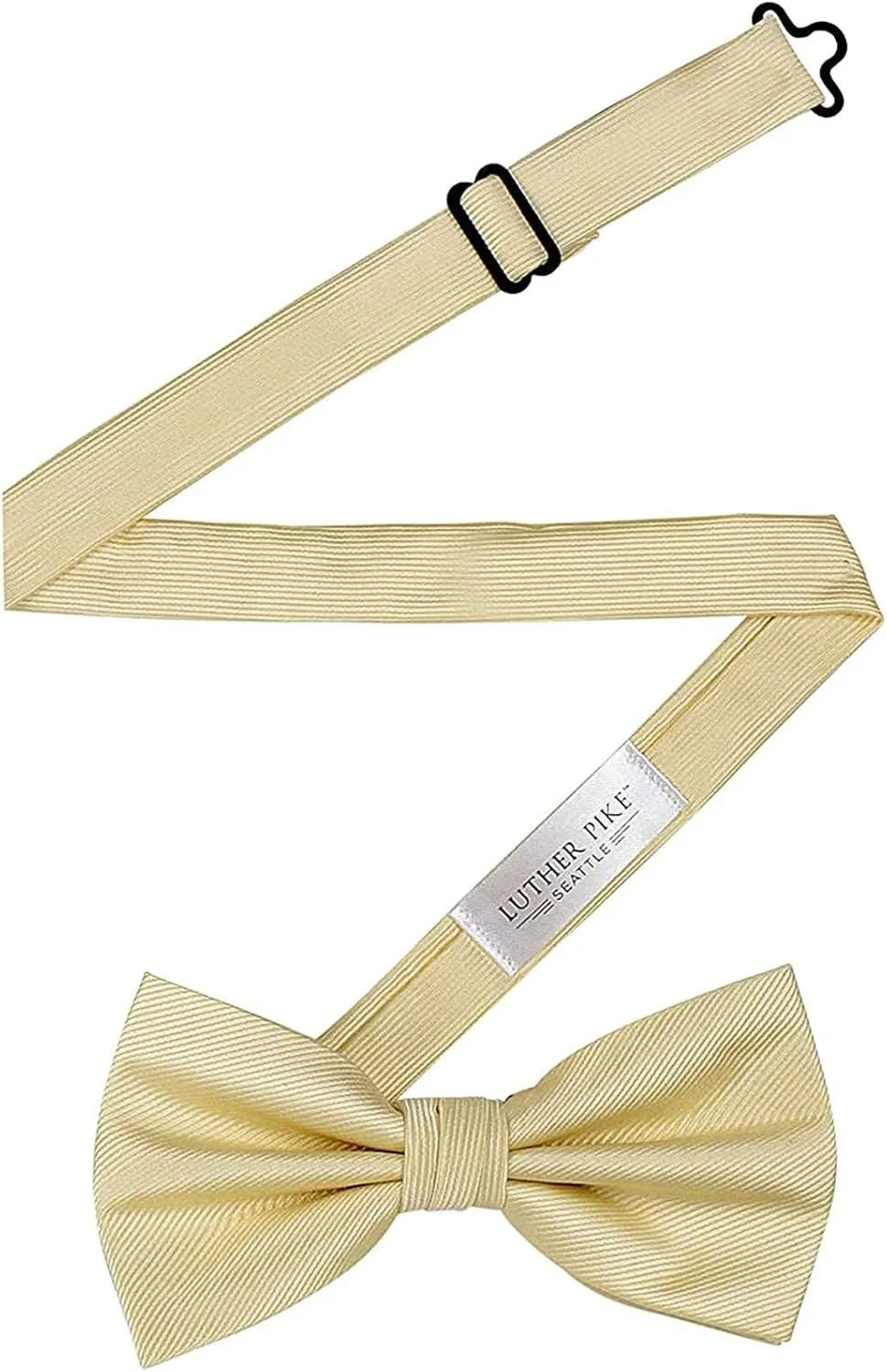 LUTHER PIKE SEATTLE Bow Ties For Men - Mens Woven Pre Tied Bowties, Bowtie Tuxedo Solid Color Formal Bow Tie for Costume
