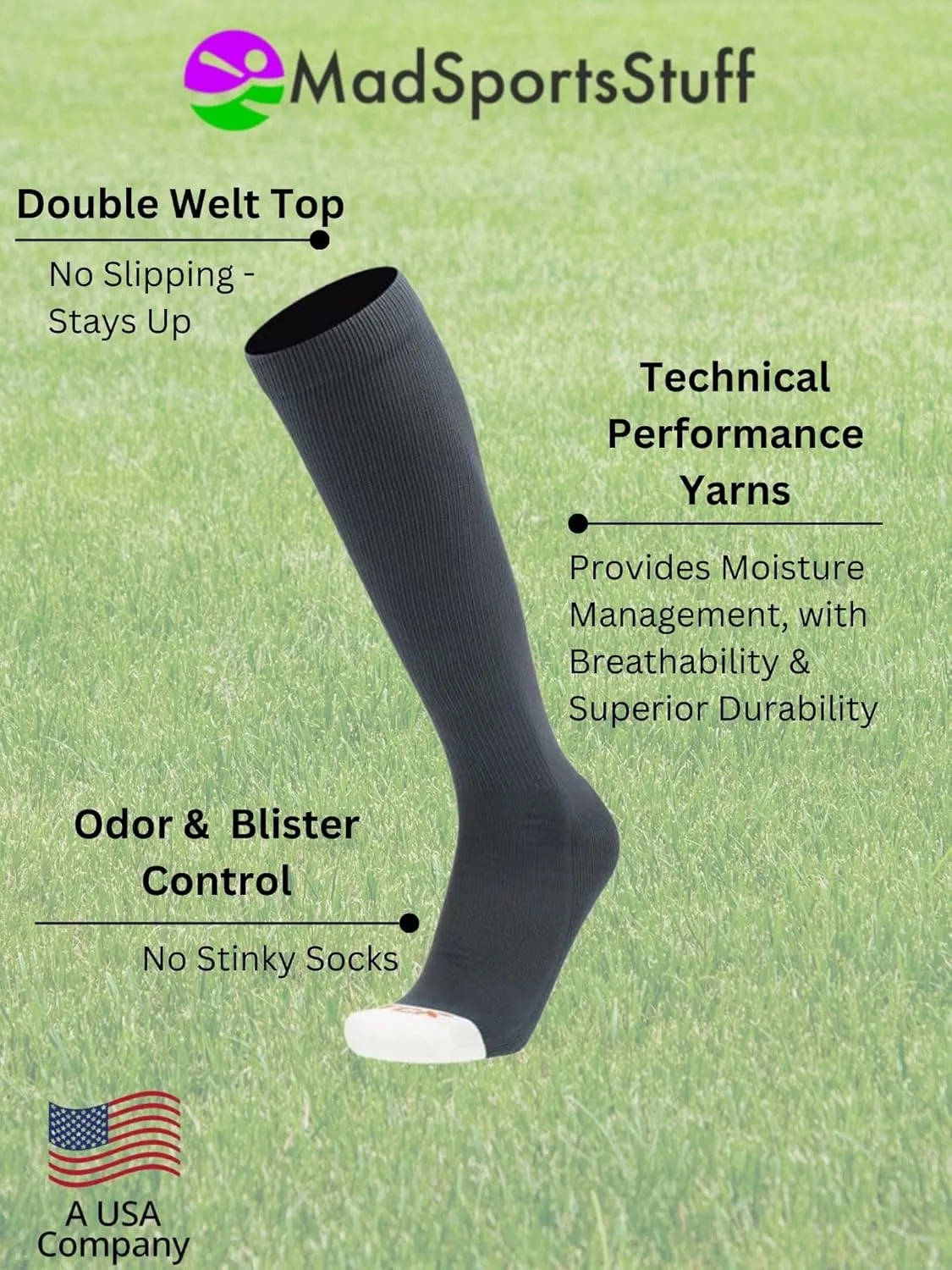 MadSportsStuff Softball or Baseball Socks and Belt Combo - Youth and Adult Sizes Boys and Girls Men and Women