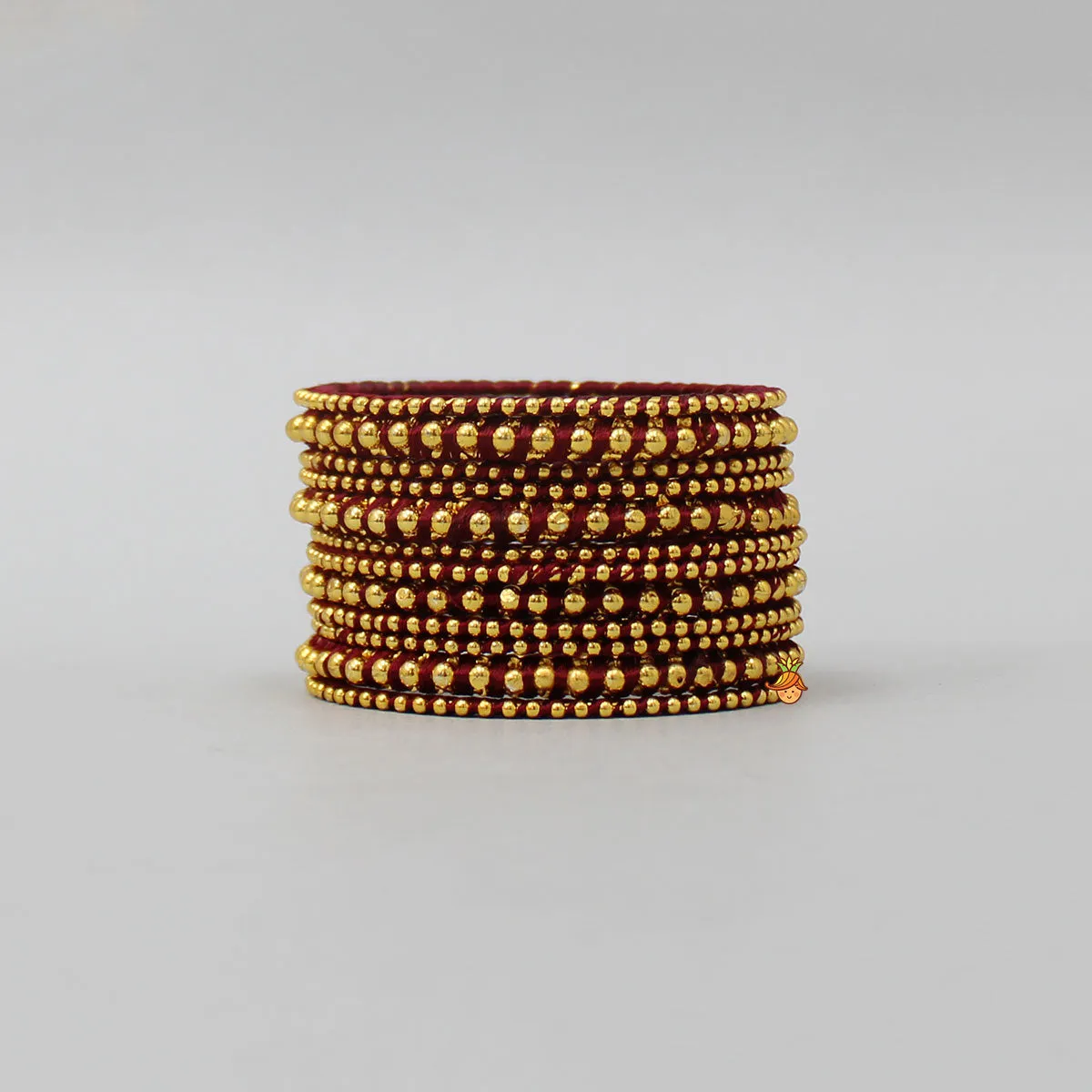 Maroon Hand Woven Silk Thread Bangles