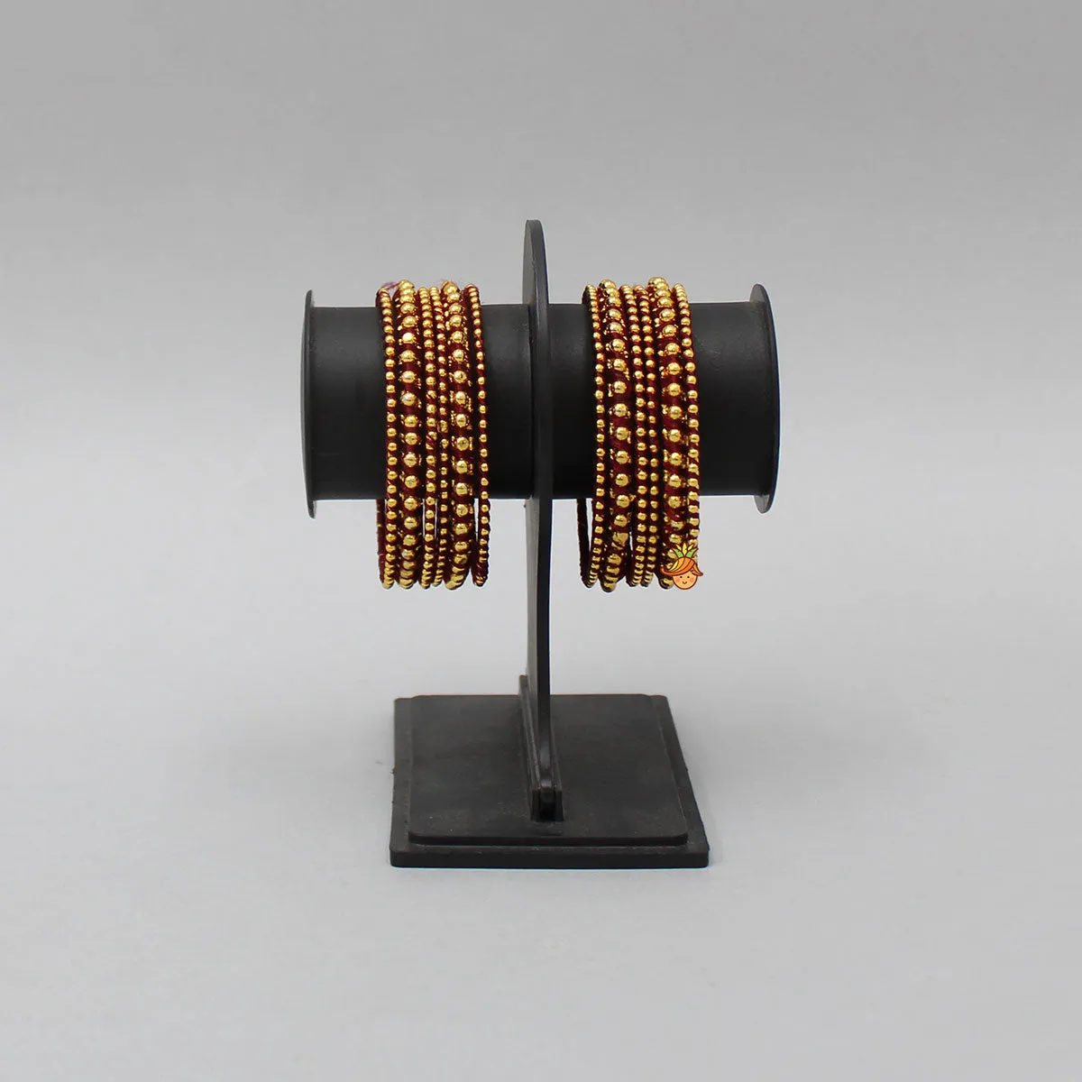 Maroon Hand Woven Silk Thread Bangles