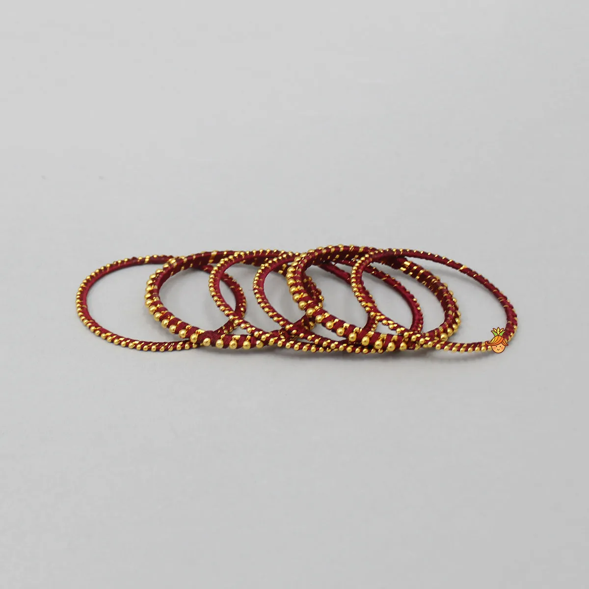 Maroon Hand Woven Silk Thread Bangles