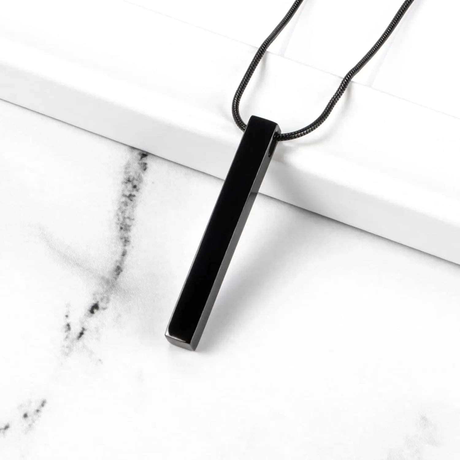 necklace for men,Men's Simple Plain Rectangular Design Pendant Necklace, Stainless Steel All-match Jewelry For Party, Club, Fashion Accessories Choker