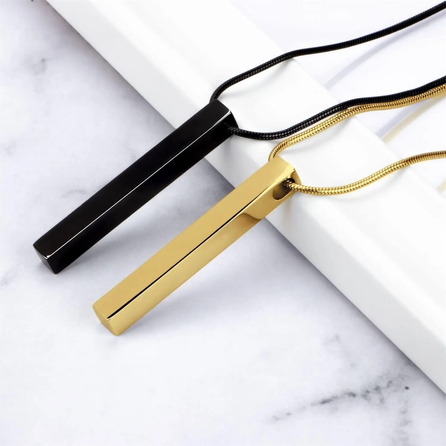 necklace for men,Men's Simple Plain Rectangular Design Pendant Necklace, Stainless Steel All-match Jewelry For Party, Club, Fashion Accessories Choker