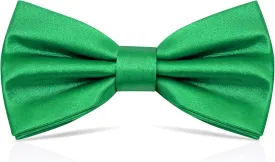 PAFUWEI Men's Pre-Tied Bow Tie, Tux Bowtie Solid Color Neck Bow Ties Adjustable Length Formal Satin Bow Tie for Wedding Party