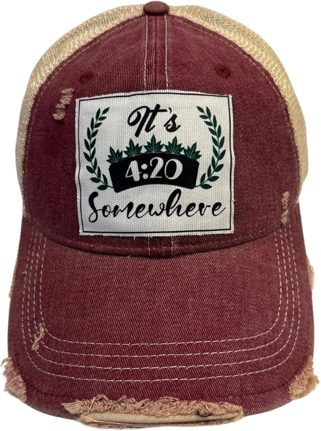 Popfizzy Funny Vintage Trucker Hats for Women and Men, Adult Humor Caps, Unisex Distressed Baseball Caps, Adjustable Snapback