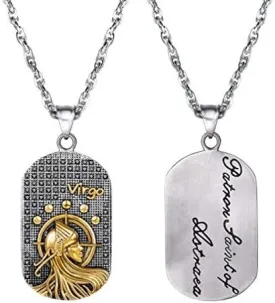 PROSTEEL Stainless Steel Zodiac Star Sign Constellation Horoscope Pendant Necklace Idea Men Women