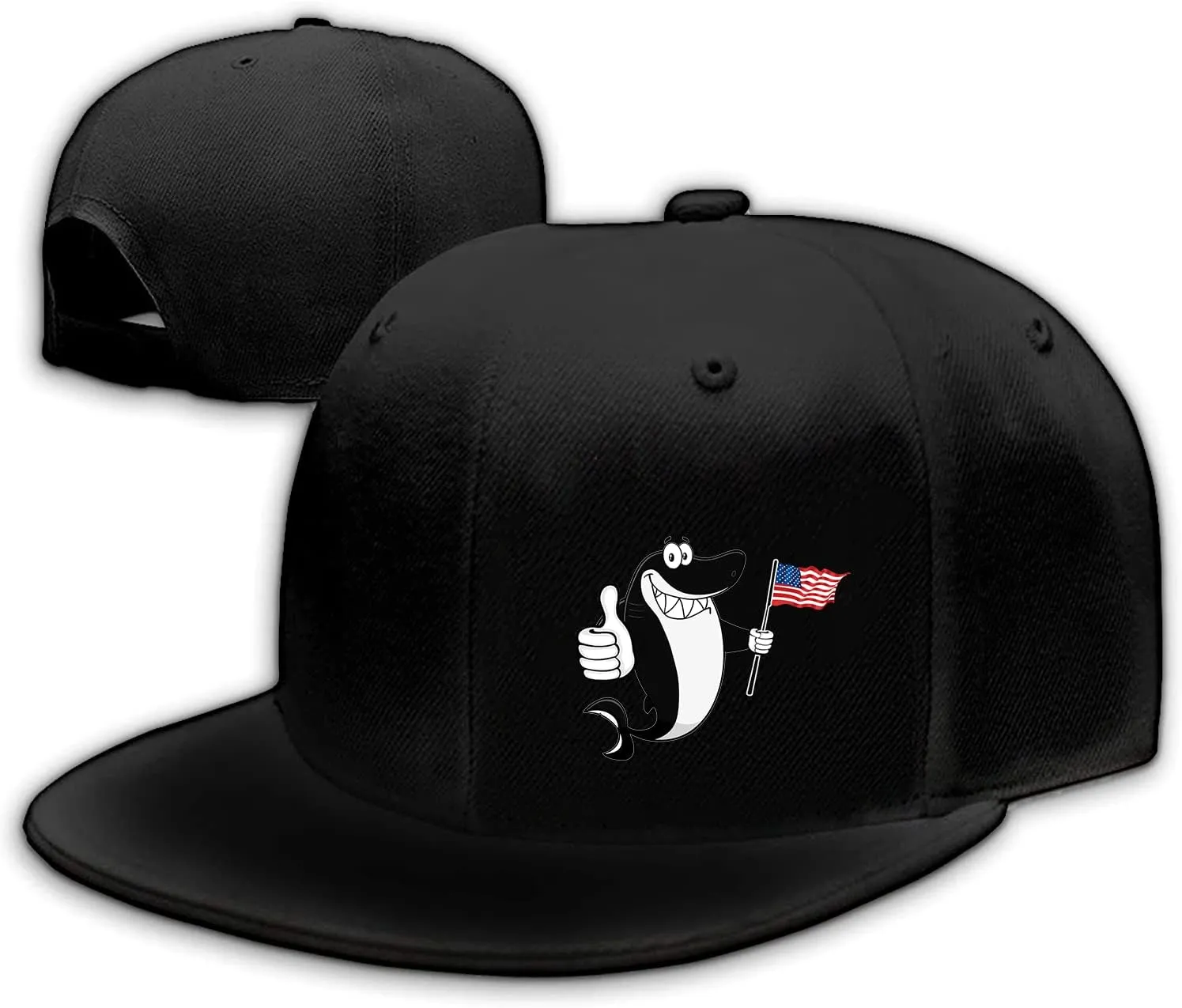 Snap Backpack Hat for Men Skull Hat Snapback Hats Flat Bill Baseball Cap Adjustable Skeleton Hand Black