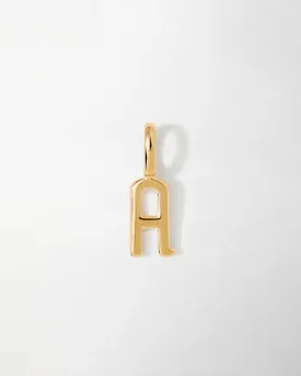 Solid Gold Initial Pendant
