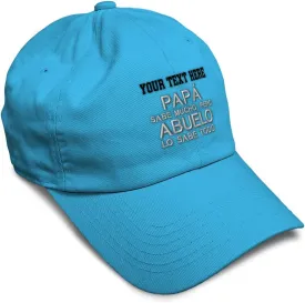 Speedy Pros Soft Baseball Cap Pap Sabe Mucho Abuelo Spanish Hispanic Cotton Embroidered Dad Hats for Men & Women