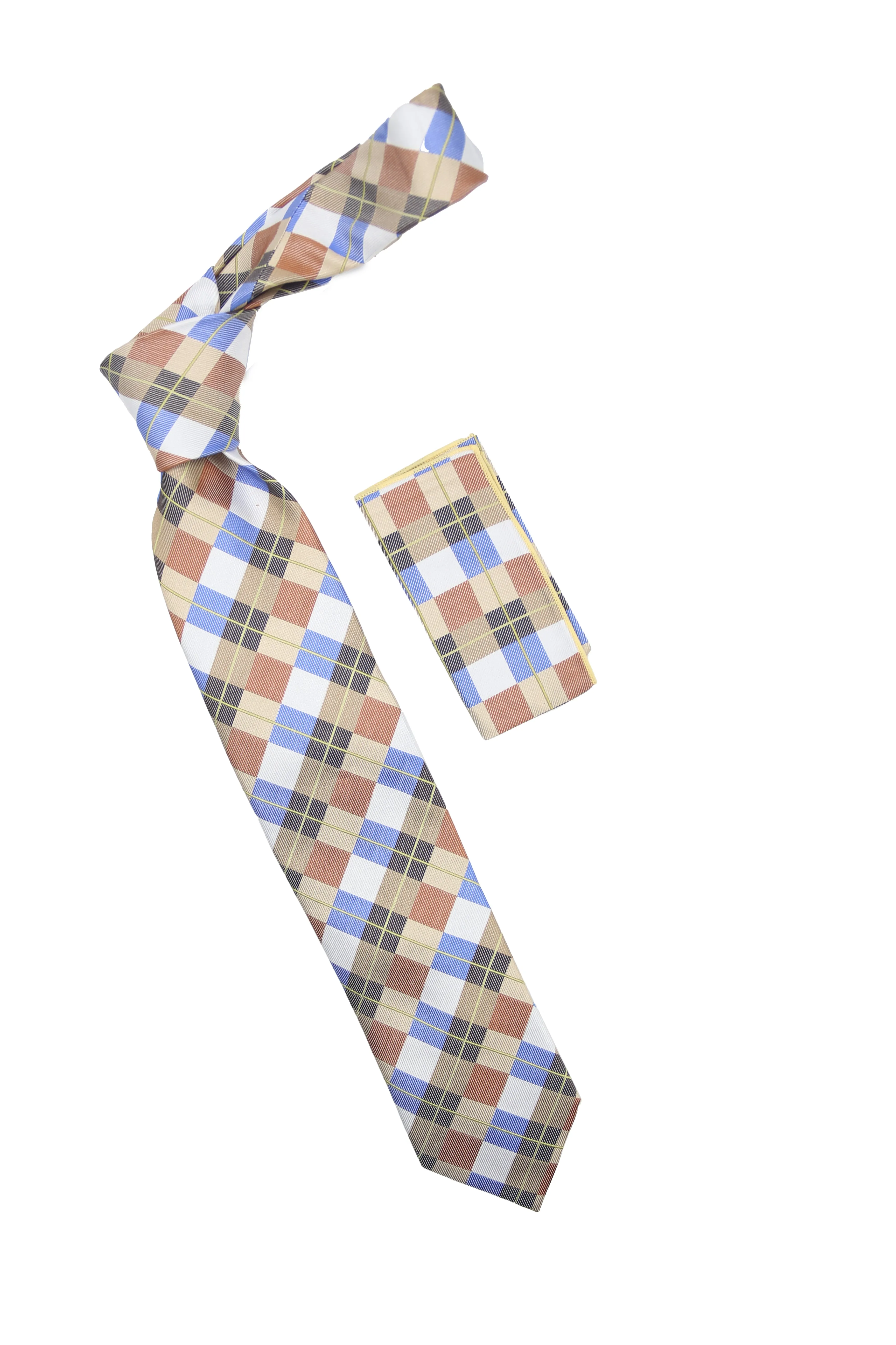 Steven Land | Metro Plaid Tie   Pocket Square