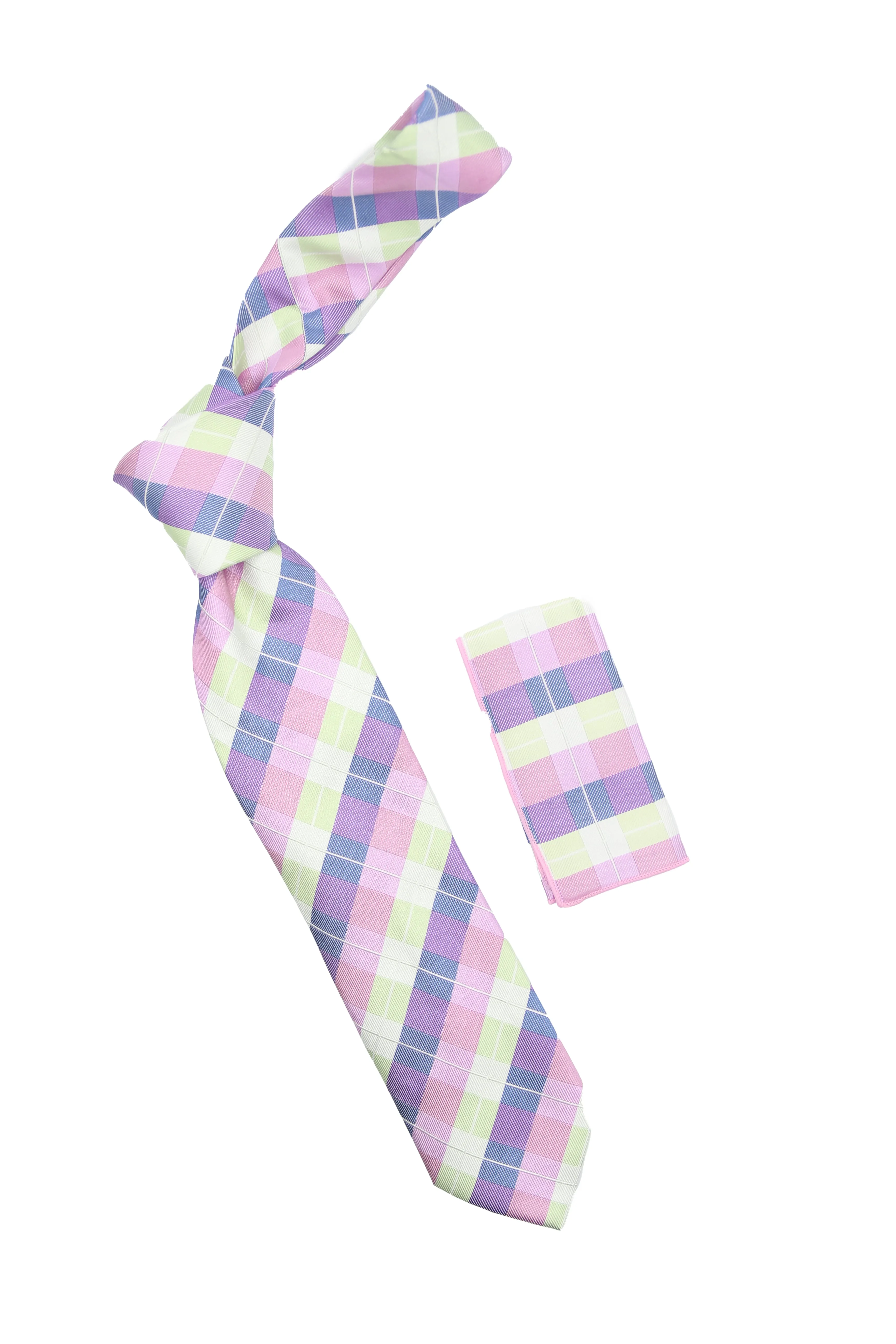 Steven Land | Metro Plaid Tie   Pocket Square