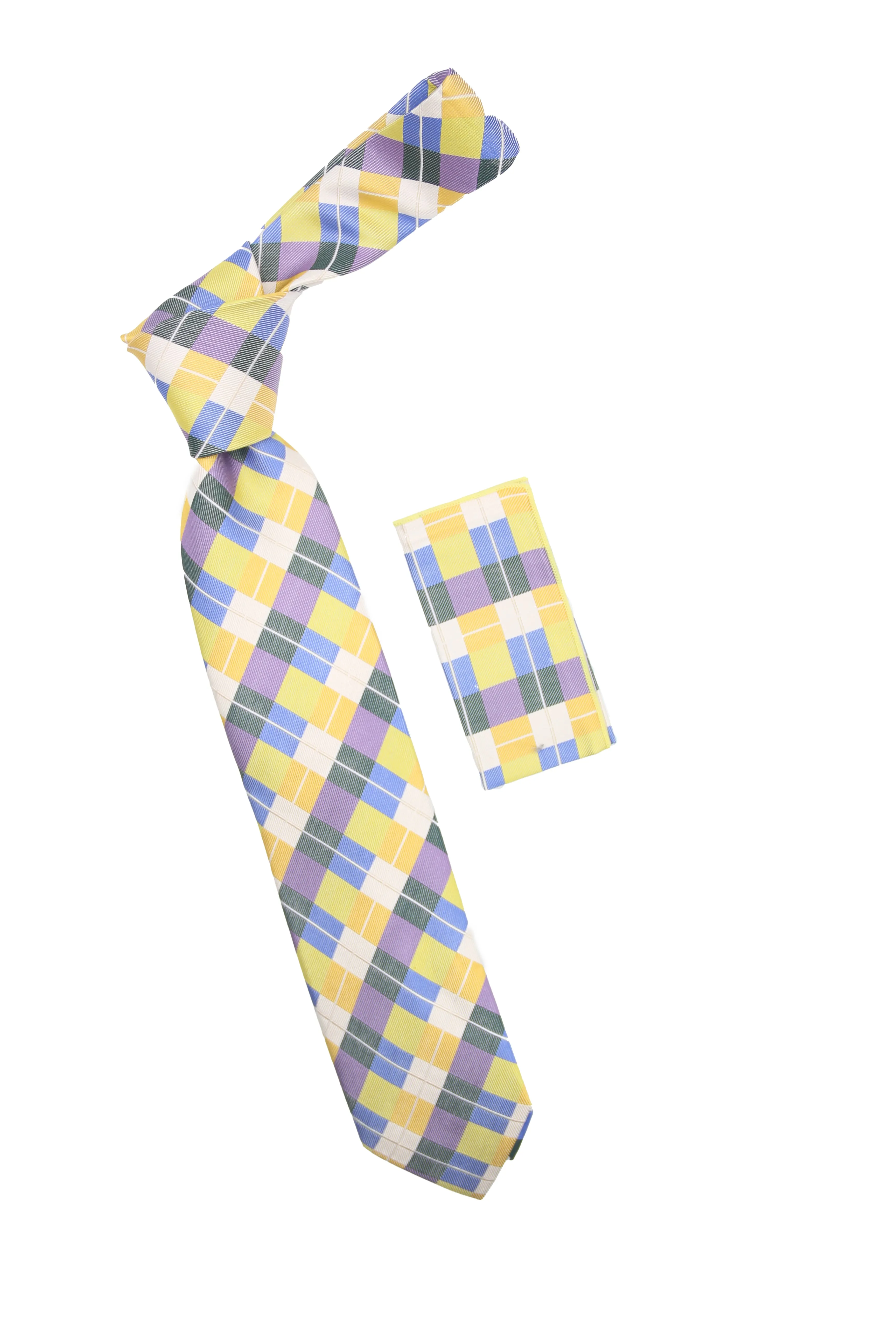 Steven Land | Metro Plaid Tie   Pocket Square