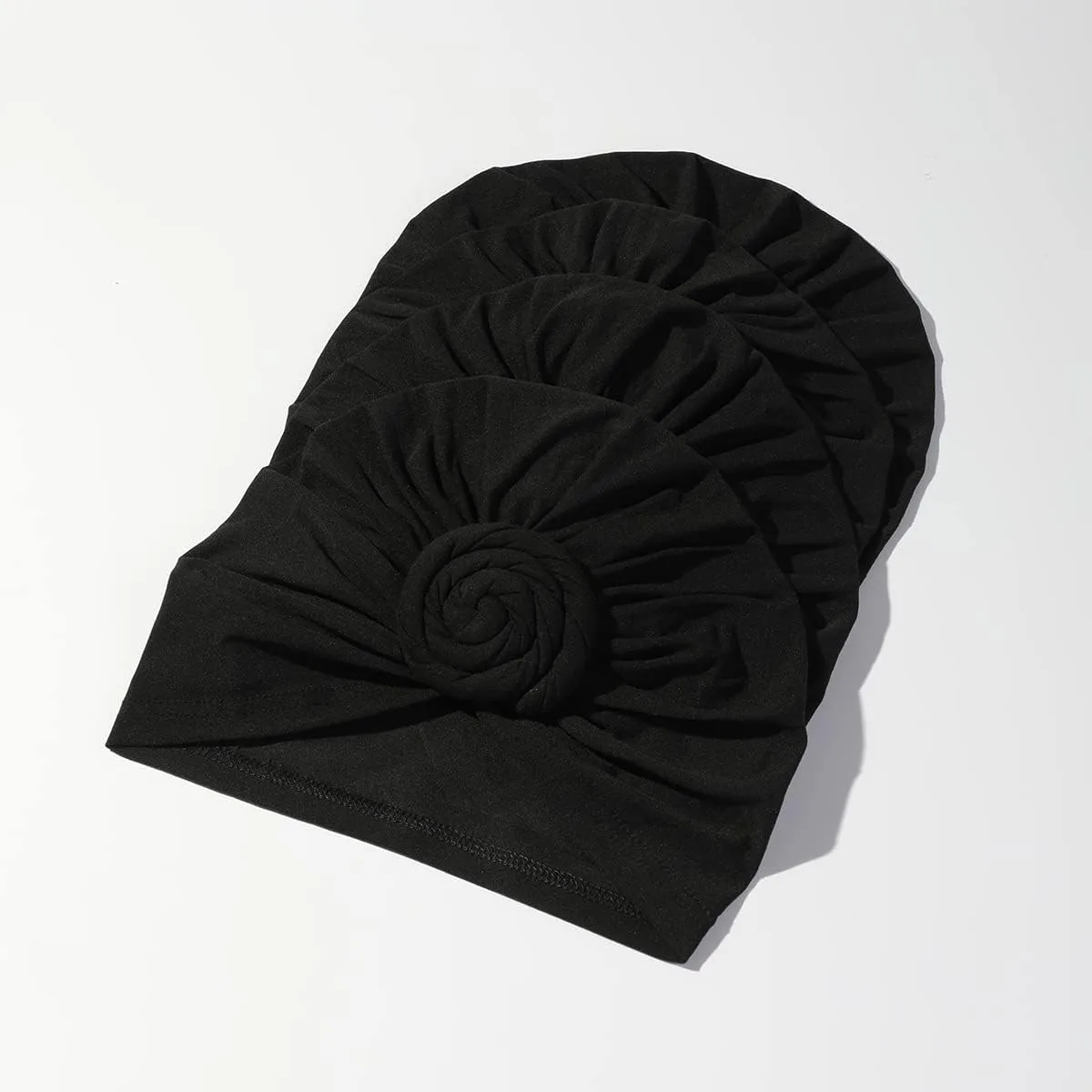 Stretch Turban Hats for Women - African Knot Headwraps Soft Pre Tied Bonnet Hair wrap Pretied for Black Women