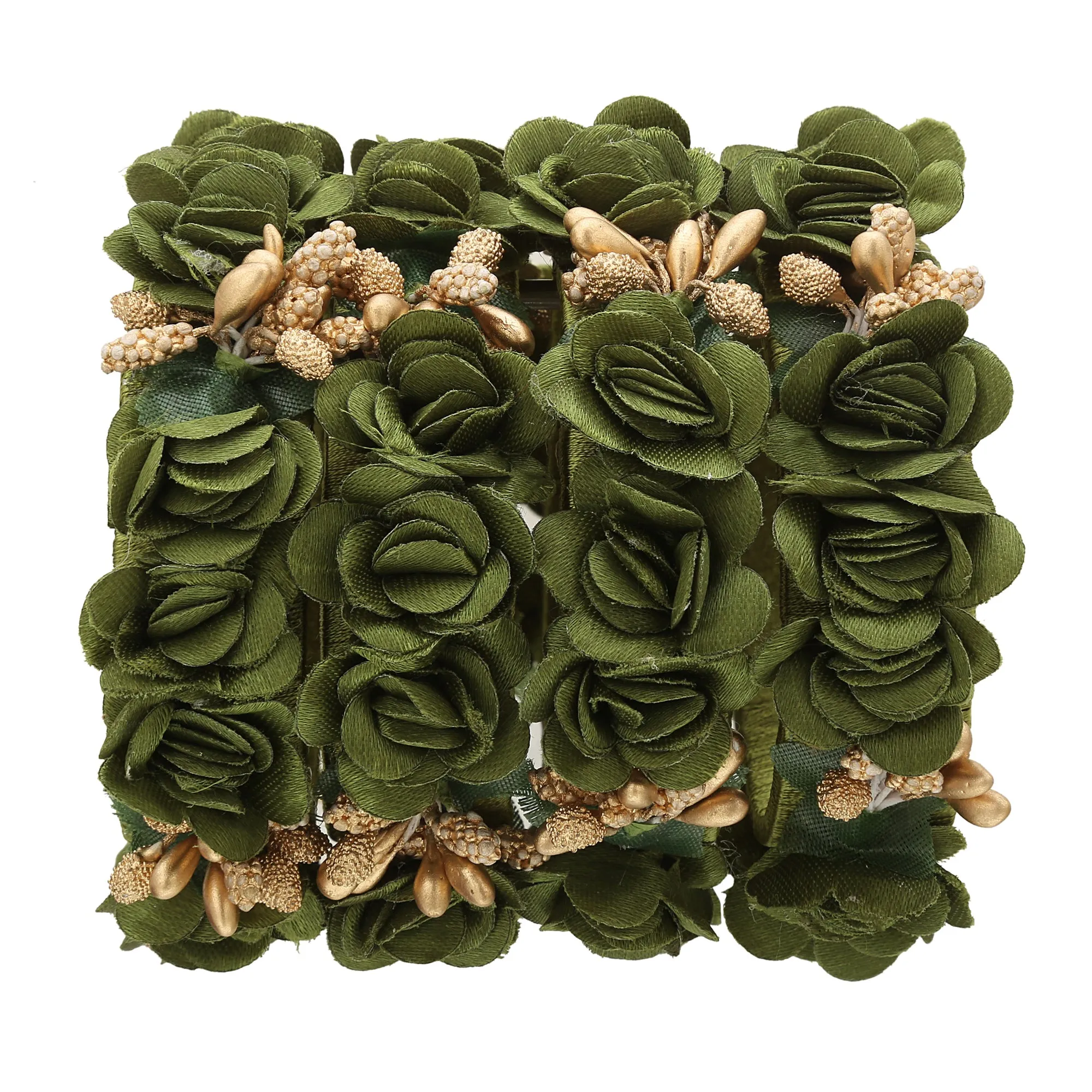 Sukriti Beautiful Handcrafted MehandiGreen Flower Designer Silk thread Bridal Chuda Wedding Bangles for Women – Set of 22